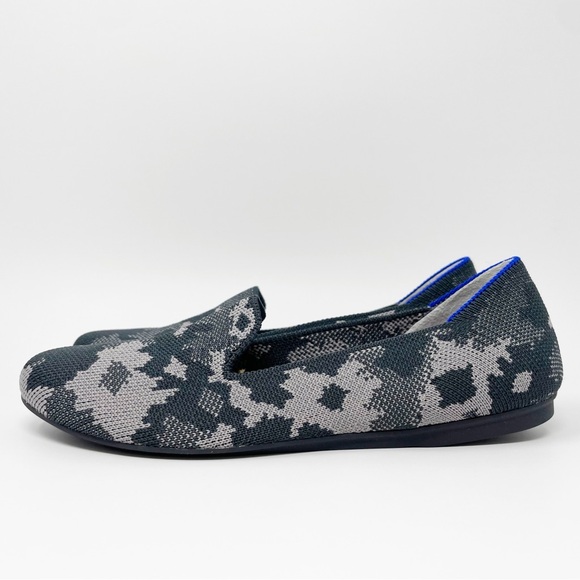 Rothy’s Grey Botanicamo Loafer Camo Knit Flats Shoes Gray Mule Ballet Shoes - Picture 2 of 4